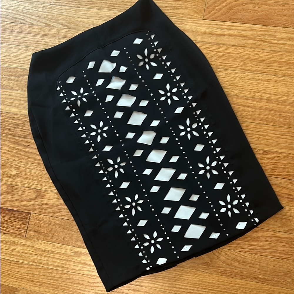 Eva Franco Black and White Pencil Skirt, 6